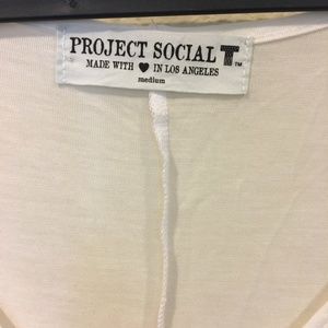 Project Social T Tops - Project Social T white short sleeve shirt Project Social T Tops - Project Social T white short sleeve shirt